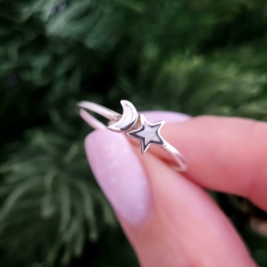 Inel din argint 92.5 cu Stea și Semilună  - bijuterii - inele - inele cu pietre semiprețioase - Artynos.ro