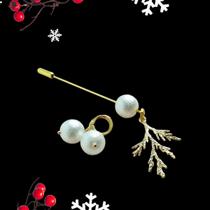 Cercei auriți din Perle Seashell alb-zăpadă - bijuterii - cercei - cercei din perle - Artynos.ro