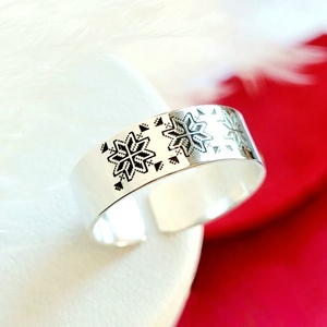 Inel/Verigheta unisex, reglabila cu broderie romaneasca COLUL MORII  - Artynos.ro