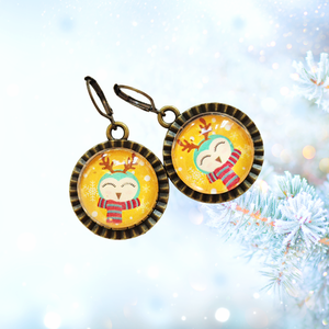 Cercei cu bufnite echipate de iarna  - Artynos.ro