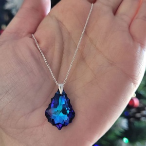 Colier argint 92.5 cu medalion Swarovski Baroque  - bijuterii - coliere - coliere cu pandative - Artynos.ro