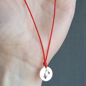 Mărțișor Colier cu șnur și Ghiocel - bijuterii - mărțișor - Artynos.ro