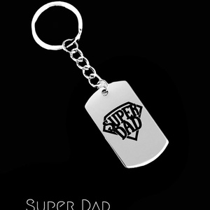 Breloc oțel inoxidabil SUPER DAD - genți și portofele - portofele, huse, suporturi - portofele - portofel bărbați - Artynos.ro