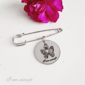 Broșă mare I AM ENOUGH  - bijuterii - broșe - Artynos.ro