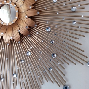Gorgeous Gold Sunflower 76 cm Diameter Glam Sunburst Mirror - casă & stil de viață - decorațiuni de casă - oglinzi - Artynos.ro