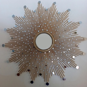 Beautiful Handmade Gold 76 cm Glam Sunburst Mirror - Artynos.ro