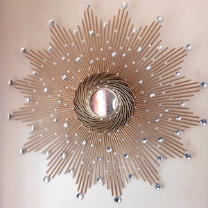 Gorgeous Gold 76 cm Glam Sunburst Mirror, Starburst mirror - Artynos.ro