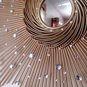 Gorgeous Gold 76 cm Glam Sunburst Mirror, Starburst mirror - casă & stil de viață - decorațiuni de casă - oglinzi - Artynos.ro