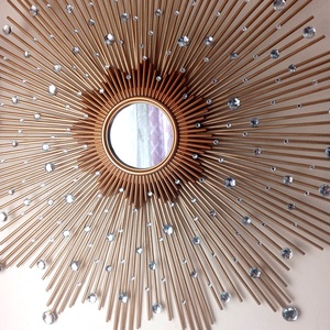 Elegant Gold 76 cm Diameter Glam Sunburst Mirror, Starburst mirror - casă & stil de viață - decorațiuni de casă - oglinzi - Artynos.ro