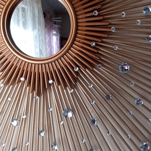 Elegant Gold 76 cm Diameter Glam Sunburst Mirror, Starburst mirror - casă & stil de viață - decorațiuni de casă - oglinzi - Artynos.ro