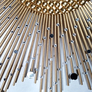 Beautiful Handmade Pearl Frame Gold Black 80 cm Diameter Glam Sunburst Mirror - casă & stil de viață - decorațiuni de casă - oglinzi - Artynos.ro