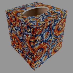  Wooden Tissue Box Mosaic Pattern Italian Paper - casă & stil de viață - organizare & depozitare - cutie pentru șervețele - Artynos.ro
