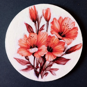 Set of four decoupage coasters - Beautiful Flowers - casă & stil de viață - echipamente de bucătărie - accesorii de servire - coastere - Artynos.ro