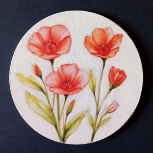 Set of four decoupage coasters - Beautiful Flowers - casă & stil de viață - echipamente de bucătărie - accesorii de servire - coastere - Artynos.ro