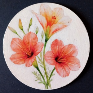 Set of four decoupage coasters - Beautiful Flowers - casă & stil de viață - echipamente de bucătărie - accesorii de servire - coastere - Artynos.ro