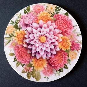 Set of four decoupage coasters - Flower Mandala - casă & stil de viață - echipamente de bucătărie - accesorii de servire - coastere - Artynos.ro