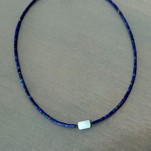 Lapis lazuli si acvamarin - bijuterii - coliere - coliere cu pandantive - Artynos.ro