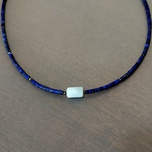 Lapis lazuli si acvamarin - bijuterii - coliere - coliere cu pandantive - Artynos.ro