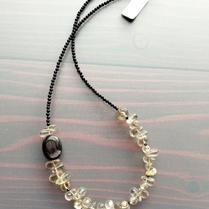Colier din onix, cuart fumuriu si hipersten, Bijuterii, Coliere, Coliere din pietre semipretioase, Confectionarea bijuteriilor, ARTYNOS