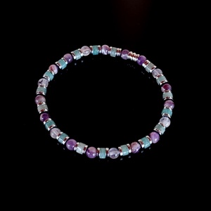 Ametist si amazonit - bijuterii - brățări - brățări din pietre semiprețioase - Artynos.ro