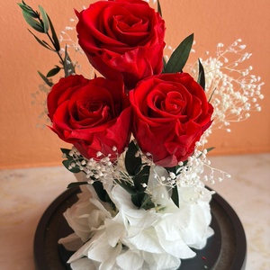 Aranjament Manual 3 Trandafiri Criogenati Rosii - Artynos.ro