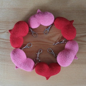 Breloc Inima Rosie - geantă și husă - accesorii genți - breloc - Artynos.ro