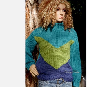 BERILL MERINO - pulover extravagant, gros, tricotat manual din lână fină - îmbrăcăminte și modă - haine damă - hanorace, cardigane - Artynos.ro