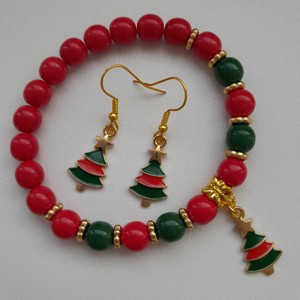 Set de bijuterii din lemn de pin - brățară, cercei -  - Artynos.ro