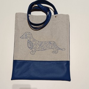 Geantă de umăr brodată Almond bag - geantă și husă - geantă pentru cumpărături - geantă shopper, geantă tote, geantă textilă - Artynos.ro