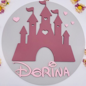 Placa de nume din lemn Castle Princess, , , ARTYNOS