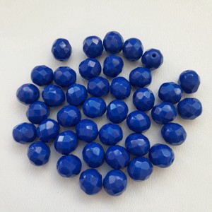 Margele cehe fatetate din sticla - 8mm - 30 buc / pachet - albastru, , , ARTYNOS