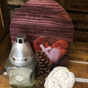 Decoratiuni funerare - placa cu lumanare si inger, , , ARTYNOS