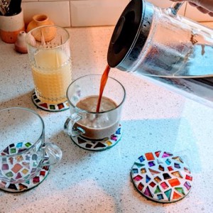 Kit mozaic pentru începători - suporturi de pahare - diy - pregătește-ți singur - pachete diy, kituri - Artynos.ro