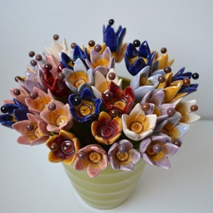 Lalea, floare din ceramica, Casa & Stil de viata, Decoratiuni de casa, Accesorii florale, Flori la fir, , ARTYNOS