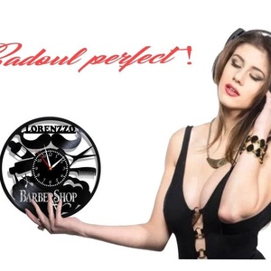 BARBERSHOP-ceas de perete (personalizabil) - casă & stil de viață - accesorii pentru decorat casa - decorațiuni de pereți, decorațiuni suspendate - ceasuri de perete - Artynos.ro