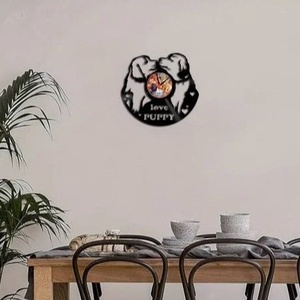 LOVE PUPPY-ceas de perete - casă & stil de viață - accesorii pentru decorat casa - decorațiuni de pereți, decorațiuni suspendate - ceasuri de perete - Artynos.ro