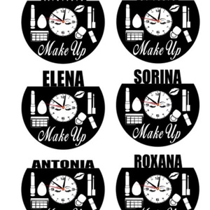SALON MAKE-UP-ceas de perete (personalizabil) - casă & stil de viață - accesorii pentru decorat casa - decorațiuni de pereți, decorațiuni suspendate - ceasuri de perete - Artynos.ro