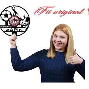 F.C. RAPID BUCURESTI ceas de perete - casă & stil de viață - accesorii pentru decorat casa - decorațiuni de pereți, decorațiuni suspendate - ceasuri de perete - Artynos.ro