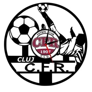 C.F.R CLUJ-ceas de perete, Casă & Stil de viață, Accesorii pentru decorat casa, Decorațiuni de pereți, decorațiuni suspendate, Ceasuri de perete, Sculptură, ARTYNOS