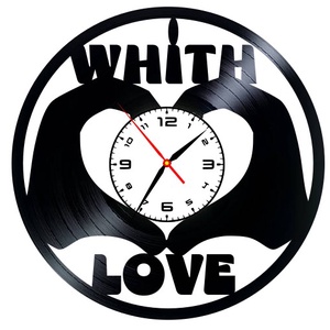 WHITH LOVE-ceas de perete - Artynos.ro