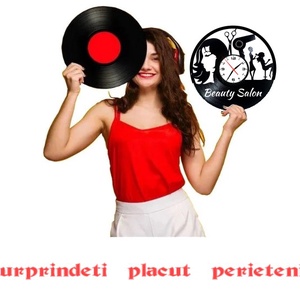 BEAUTY SALON-ceas de perete (personalizabil) - casă & stil de viață - accesorii pentru decorat casa - decorațiuni de pereți, decorațiuni suspendate - ceasuri de perete - Artynos.ro