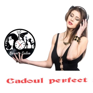 BEAUTY SALON-ceas de perete (personalizabil) - casă & stil de viață - accesorii pentru decorat casa - decorațiuni de pereți, decorațiuni suspendate - ceasuri de perete - Artynos.ro