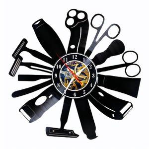 BARBERSHOP-ceas de perete, Casă & Stil de viață, Accesorii pentru decorat casa, Decorațiuni de pereți, decorațiuni suspendate, Ceasuri de perete, , ARTYNOS