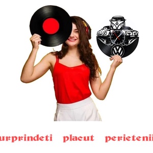 VOLKSWAGEN- ceas de perete - casă & stil de viață - accesorii pentru decorat casa - decorațiuni de pereți, decorațiuni suspendate - ceasuri de perete - Artynos.ro