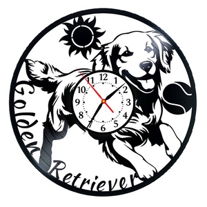 GOLDEN RETRIEVER-ceas de perete, Casă & Stil de viață, Accesorii pentru decorat casa, Decorațiuni de pereți, decorațiuni suspendate, Ceasuri de perete, , ARTYNOS