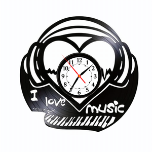 ILOVE MUSIC-ceas de perete, Casă & Stil de viață, Accesorii pentru decorat casa, Decorațiuni de pereți, decorațiuni suspendate, Ceasuri de perete, , ARTYNOS