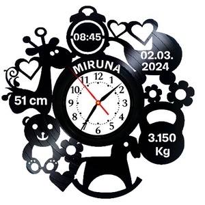 AMINTIRE NASTERE COPIL-ceas de perete (personalizabil) - casă & stil de viață - accesorii pentru decorat casa - decorațiuni de pereți, decorațiuni suspendate - ceasuri de perete - Artynos.ro
