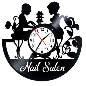 SALON MANICHIURA (personalizabil)-ceas de perete, Casă & Stil de viață, Accesorii pentru decorat casa, Decorațiuni de pereți, decorațiuni suspendate, Ceasuri de perete, , ARTYNOS
