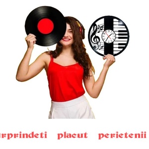 PIAN SI NOTE MUZICALE - ceas de perete - casă & stil de viață - accesorii pentru decorat casa - decorațiuni de pereți, decorațiuni suspendate - ceasuri de perete - Artynos.ro