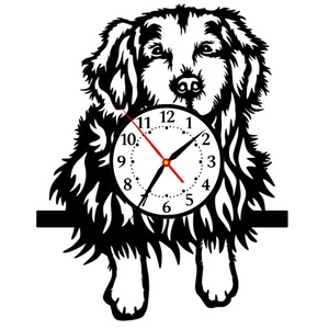 GOLDEN RETRIEVER-ceas de perete (personalizabil), Casă & Stil de viață, Accesorii pentru decorat casa, Decorațiuni de pereți, decorațiuni suspendate, Ceasuri de perete, , ARTYNOS